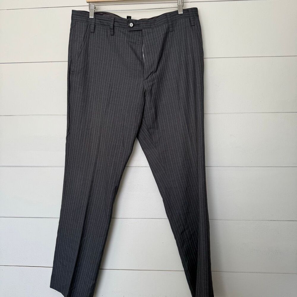 Paul Frank Men’s 36 Grey Striped Dress Pants